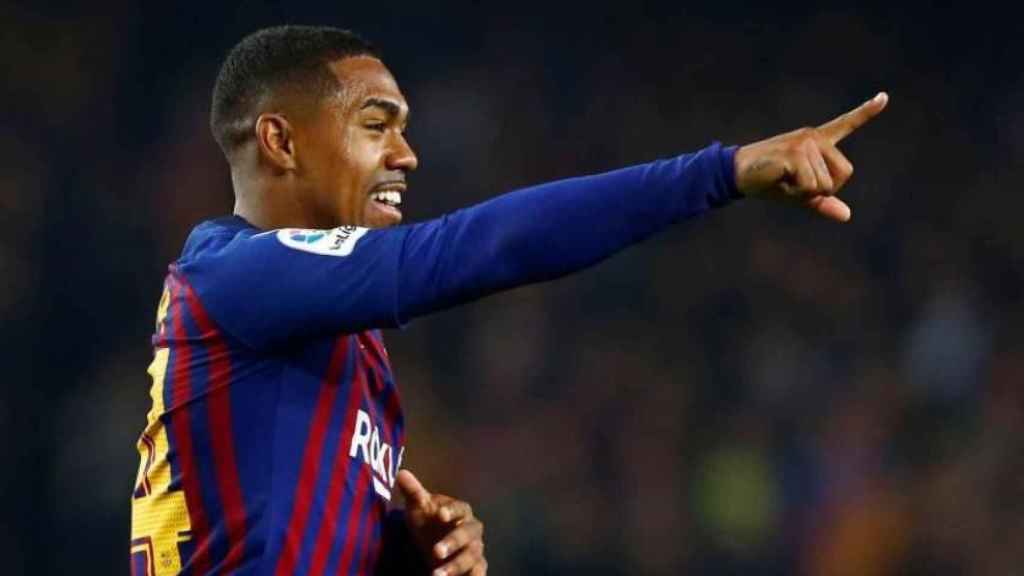 Malcom, en un partido con el Barça