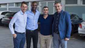 Ramon Planes, Eric Abidal, Ernesto Valverde y Pep Segura / FCB