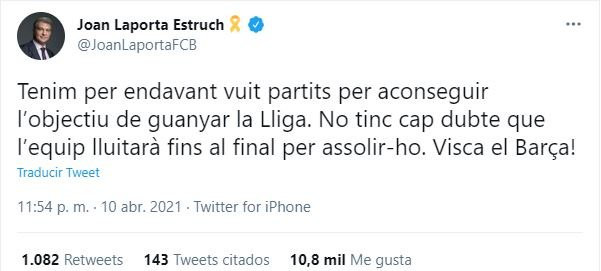 Laporta tras el clásico REDES