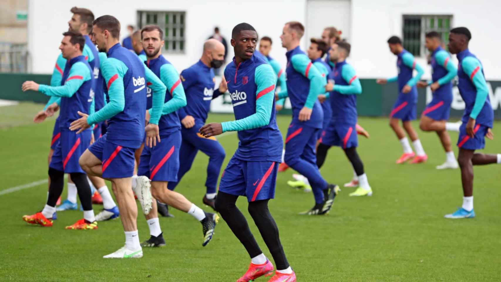 Los jugadores del Barça en un entrenamiento previo a la final copera / FC Barcelona