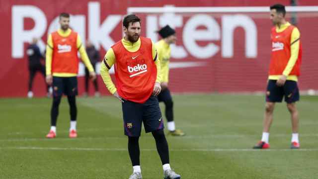 Leo Messi en un entrenamiento del Barça / FC Barcelona