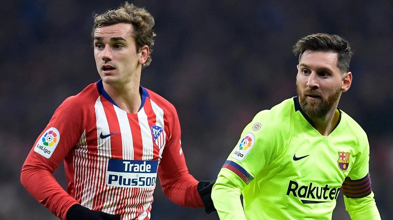 Griezmann y Leo Messi en un Atlético de Madrid-Barça / EFE