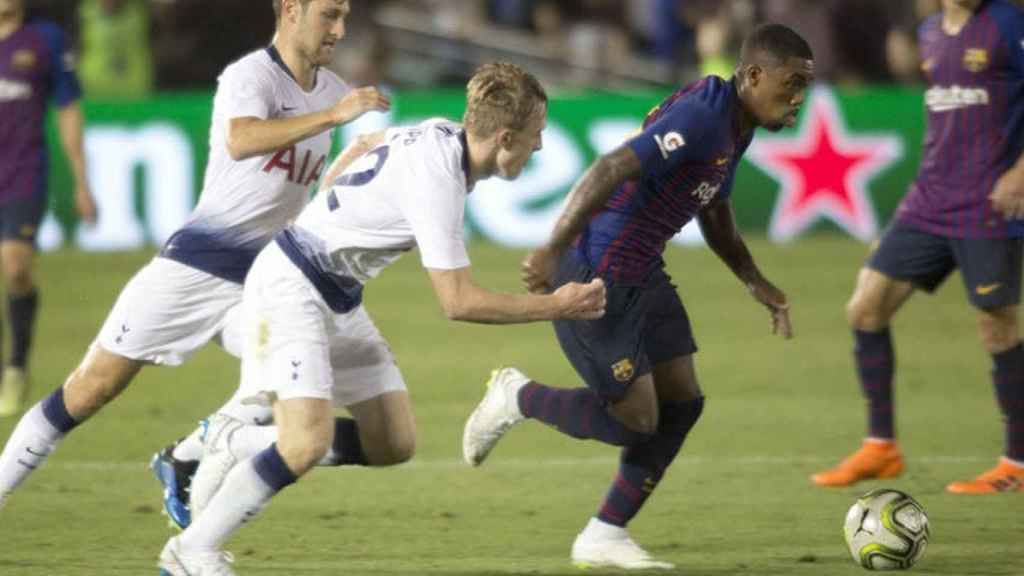 Imagen de archivo de Malcom durante un partido del Barça / EFE