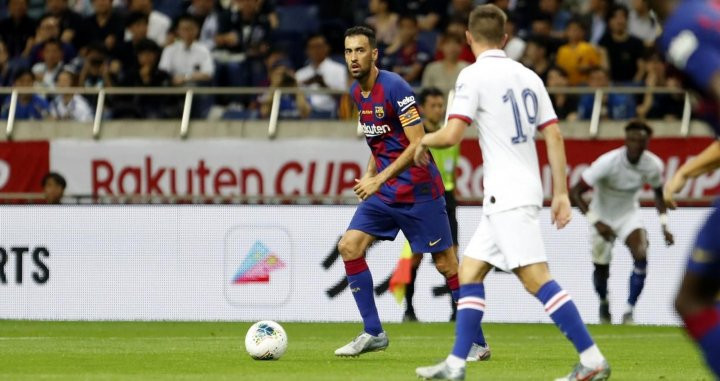 Sergio Busquets en el Barça-Chelsea de Tokio / FC Barcelona