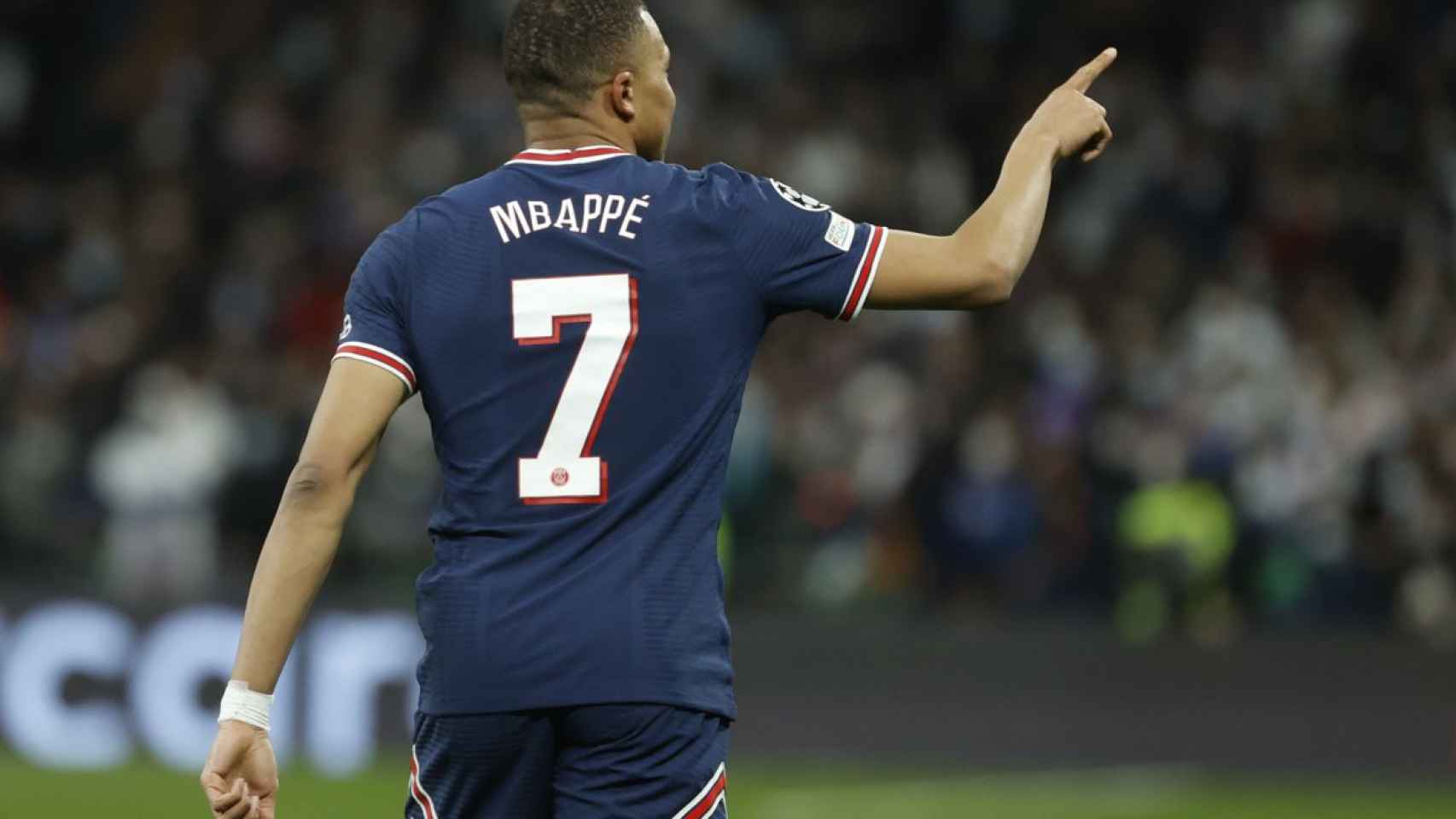 Kylian Mbappé, celebrando un gol marcado contra el Real Madrid / EFE