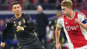 Una foto de Cristiano Ronaldo y Matthijs de Ligt durante el Ajax- Juventus / EFE