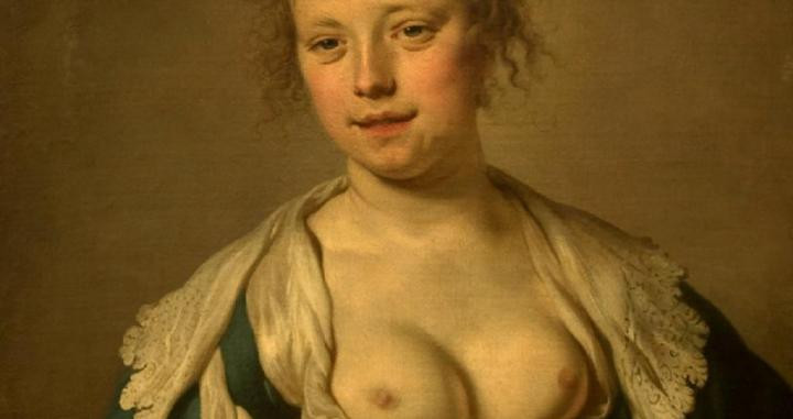 Detalle del lienzo ‘La cortesana’ (1640) de Jacob Baker, estrella de la exposición ‘Explícita, ¿arte prohibido?’. MUSEO NACIONAL DE ARTE ANTIGA (MNAA)