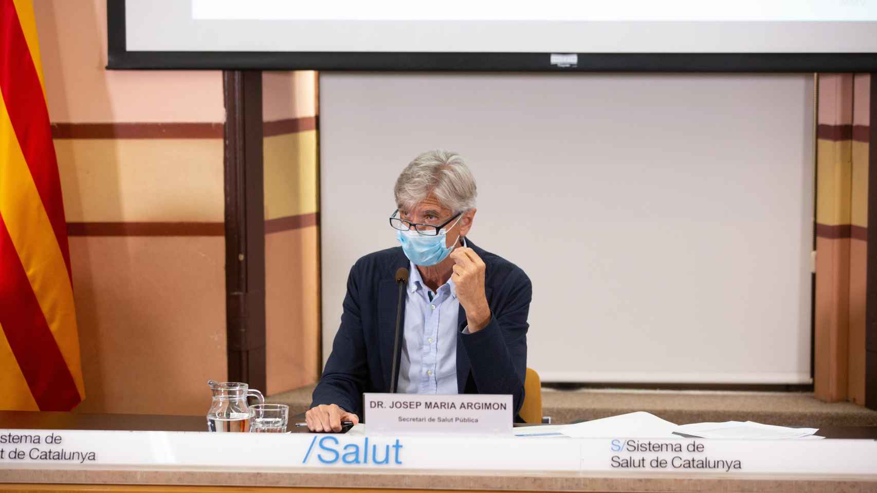 El secretario de Salud Pública de la Generalitat, Josep Maria Argimon, en rueda de prensa / EUROPA PRESS