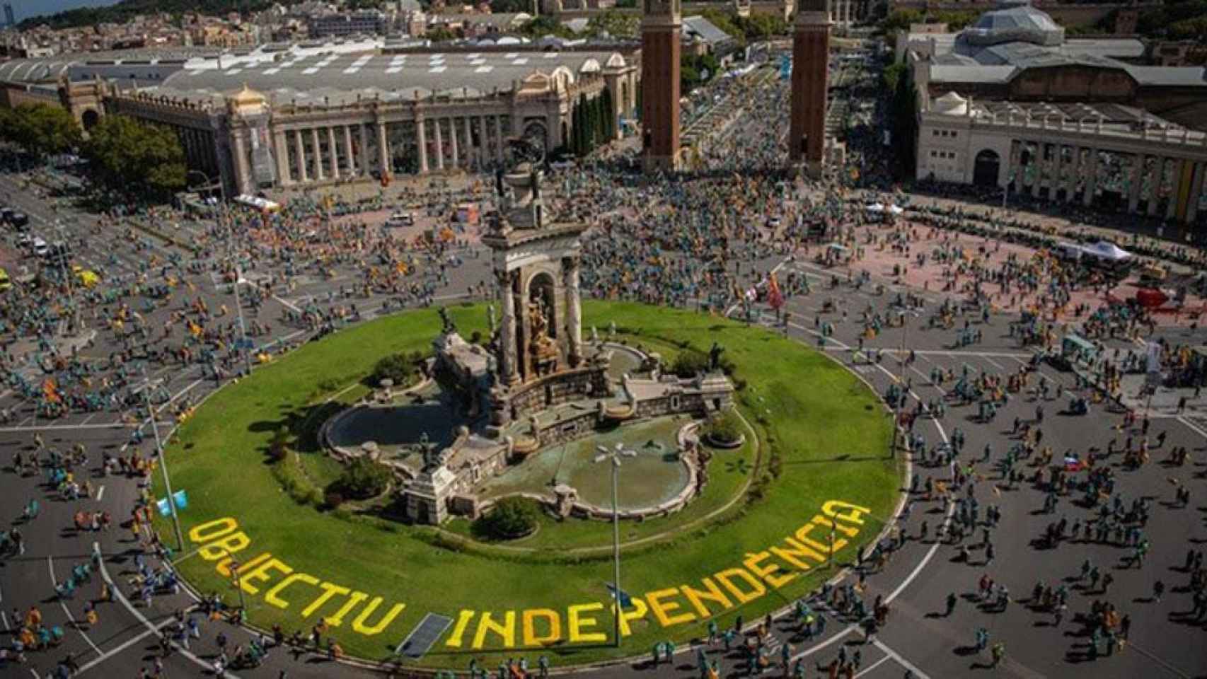 El epicentro de la manifestación de la Diada / EUROPA PRESS