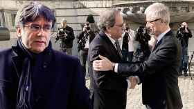 Carles Puigdemont y el encuentro entre Torra y el presidente de Flandes, Geert Bourgeois / FOTOMONTAJE DE CG