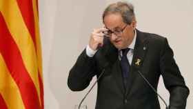 El presidente de la Generalitat de cataluña, Quim Torra, en una comparecencia pública reciente / EFE