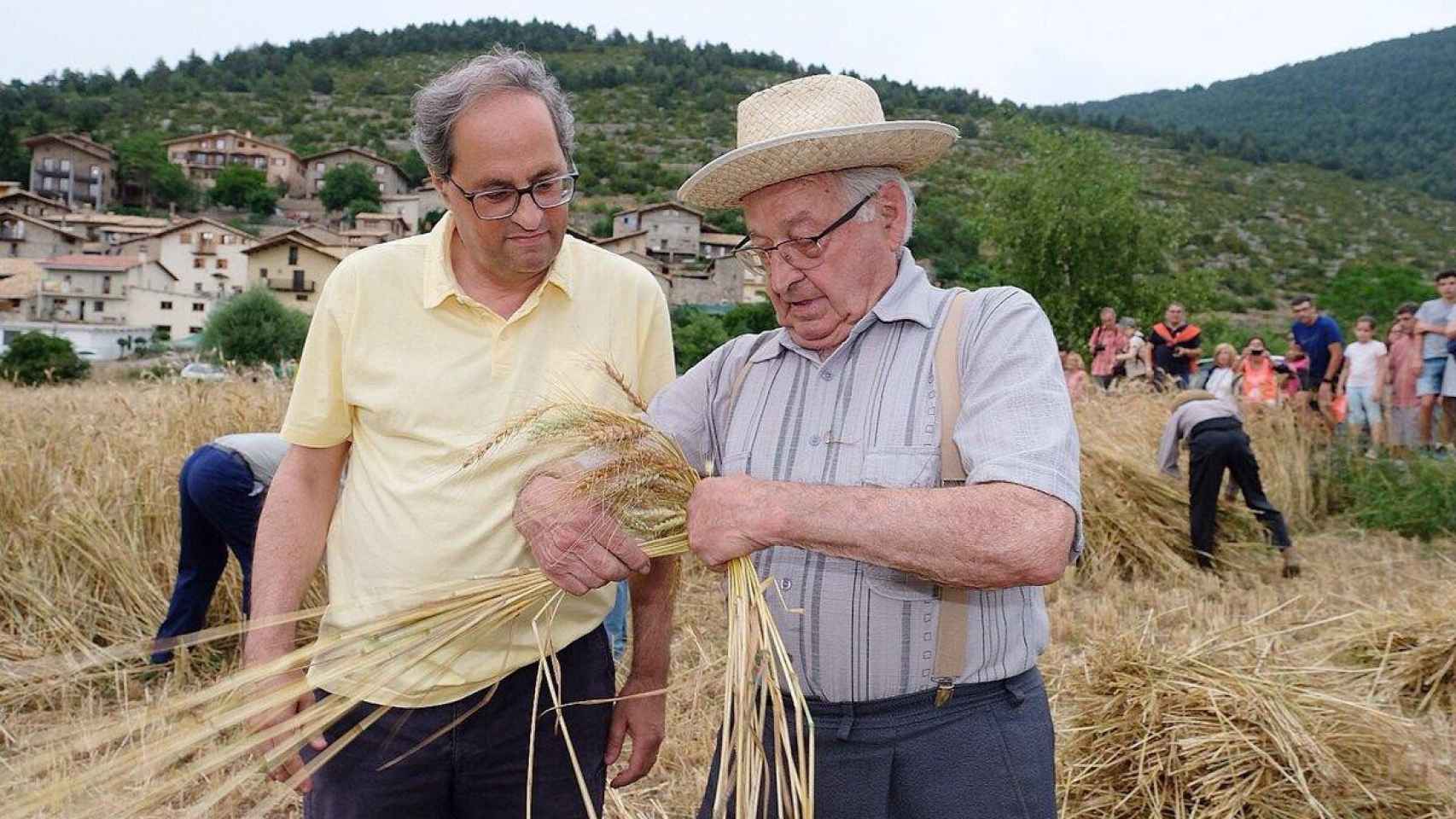 El presidente de la Generalitat, Quim Torra, durante una excursión en favor de los políticos presos / TWITTER