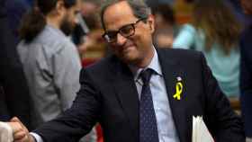 Quim Torra, candidato a la Generalitat, tras la votación de hoy en el Parlament en la que no ha sido elegido / EFE