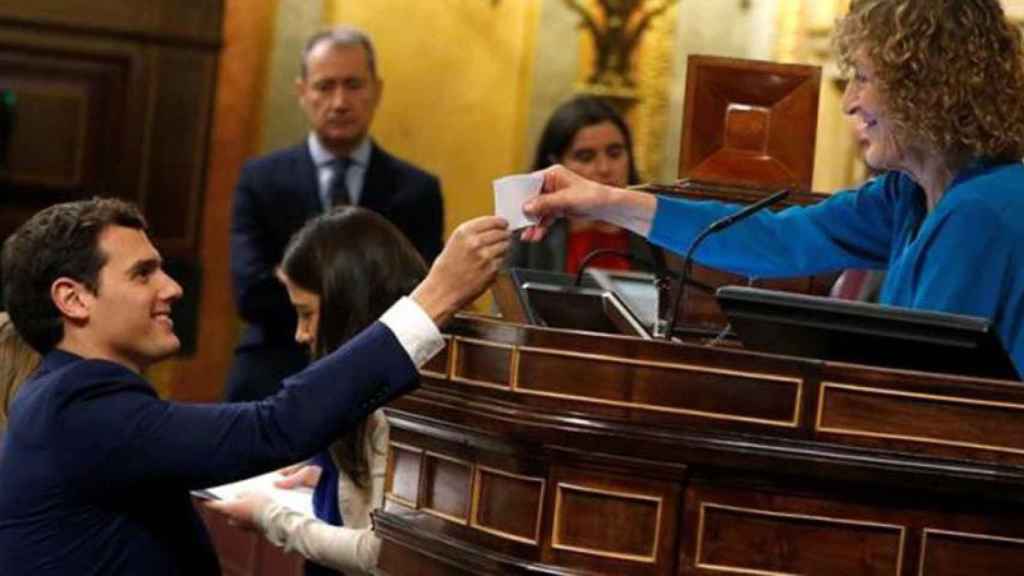 Albert Rivera, líder de Ciudadanos (C's), en el Congreso / EFE