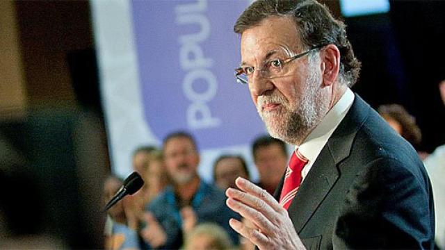 El presidente del Gobierno, Mariano Rajoy, en Barcelona