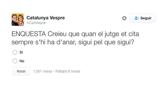 Catalunya Vespre Encuesa Polemica