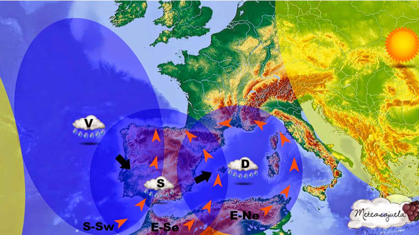 Un grupo de aficionados riojanos utilizan los datos de Aemet para difundir las previsiones de Logroño y de Sojuela que recoge la imagen.