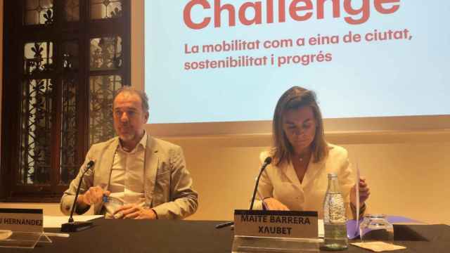 El exdirector general de Barcelona Global, Mateu Hernández, y su presidenta, Maite Barrera / EP