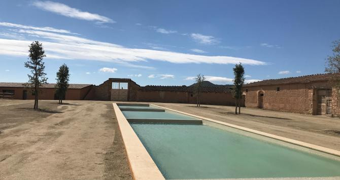 Vista del 'celler' de la nueva bodega Torres / CG