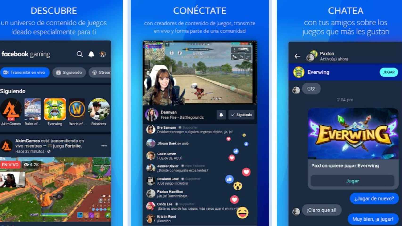 La app Facebook Gaming