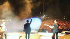 Una fotografía de David Bustamante en el concierto de Elche