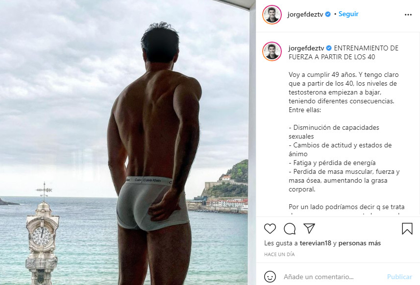 Jorge Fernández en ropa interior