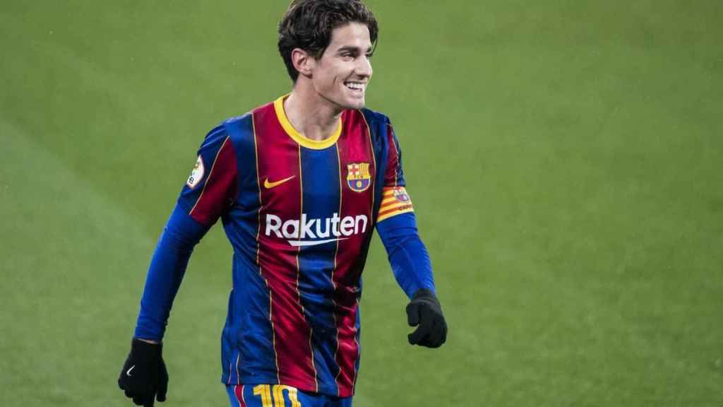 Álex Collado en el partido del Barça B ante el Badalona / FC BARCELONA