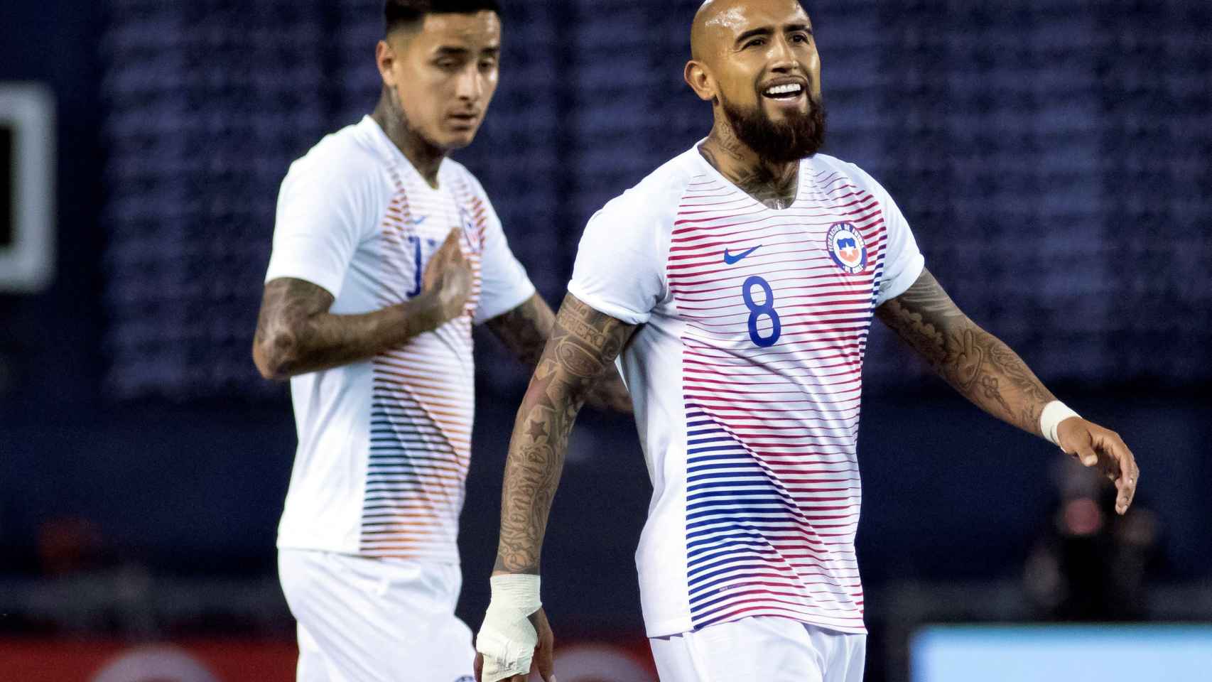 Arturo Vidal con Chile en un partido amistoso / EFE