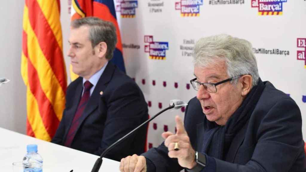 Minguella, junto a Rousaud en la presentación de su proyecto deportivo | Els millors, al Barça!