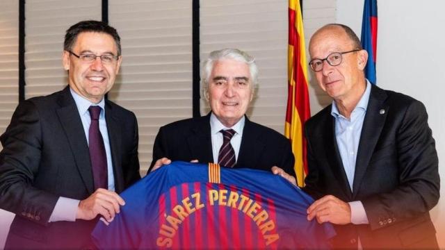 Bartomeu y Cardoner, al lado de Gustavo Suárez Pertierra, presidente del comité español de UNICEF / FCB