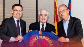 Bartomeu y Cardoner, al lado de Gustavo Suárez Pertierra, presidente del comité español de UNICEF / FCB