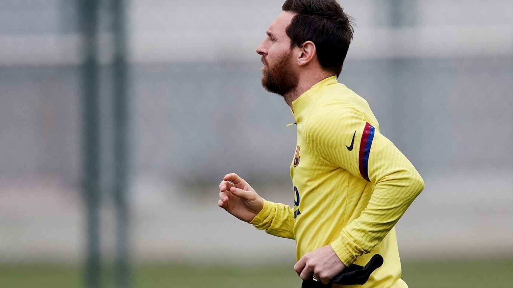 Leo Messi en un entrenamiento del Barça / EFE