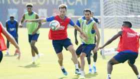 Rakitic, en un entrenamiento del Barça en la Ciutat Esportiva Joan Gamper / FC Barcelona