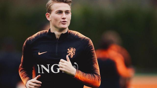 Matthijs de Ligt en un entrenamiento con la selección holandesa / INSTAGRAM