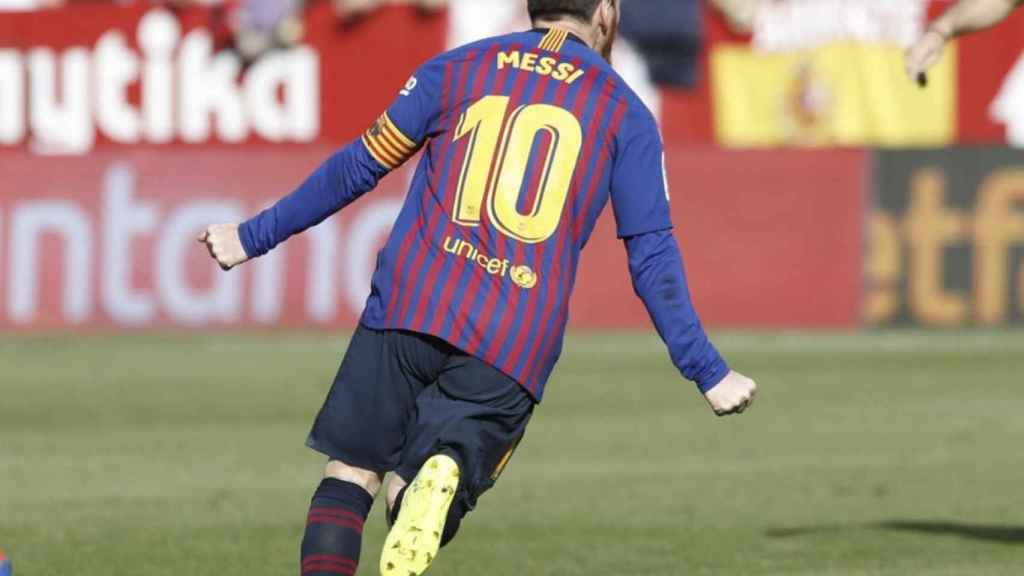 Una foto de Leo Messi celebrando un gol / FCB