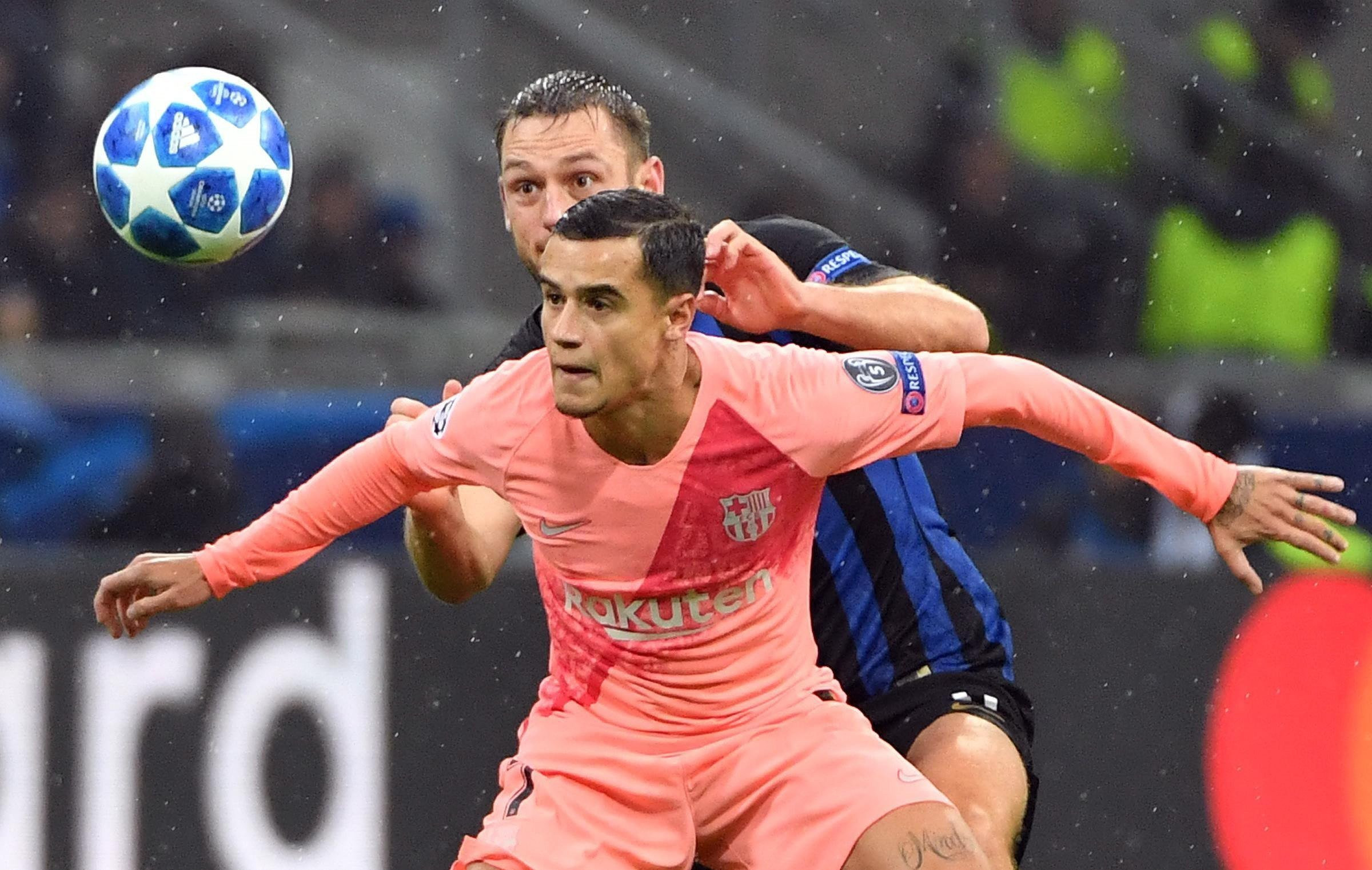 Una foto de Coutinho durante el partido frente al Inter de Milán / EFE