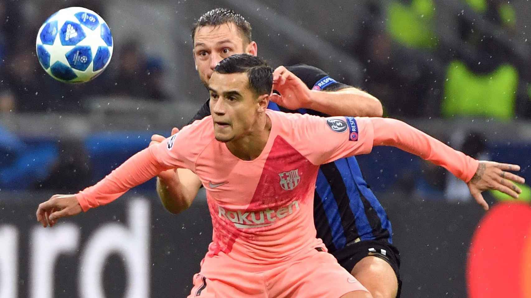 Una foto de Coutinho durante el partido frente al Inter de Milán / EFE