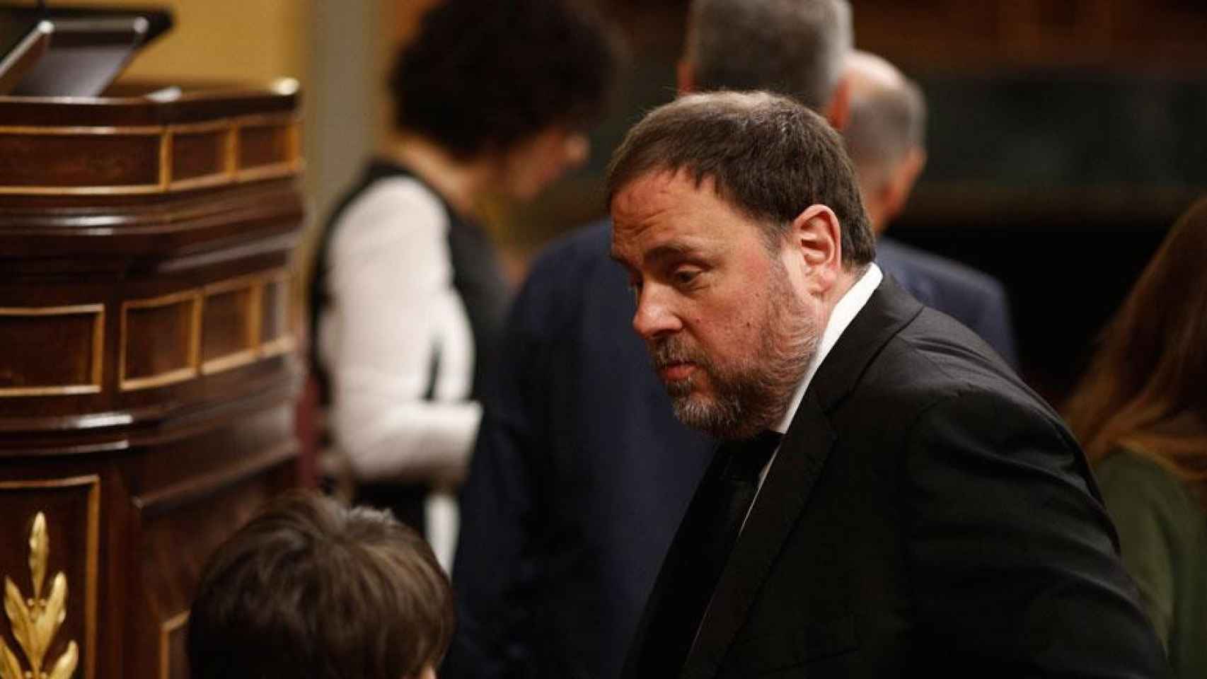 El líder de ERC, Oriol Junqueras, en una imagen de archivo en el Congreso de los Diputados. Imagen del artículo 'Malos tiempos para la fantasía' / EUROPA PRESS