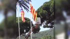 Imagen de una estelada gigante en Argentona (Barcelona) / CG