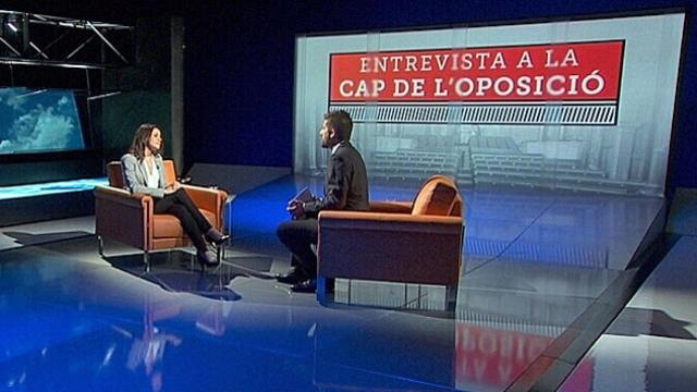La líder de C's en Cataluña, Inés Arrimadas, entrevistada en TV3 / TV3