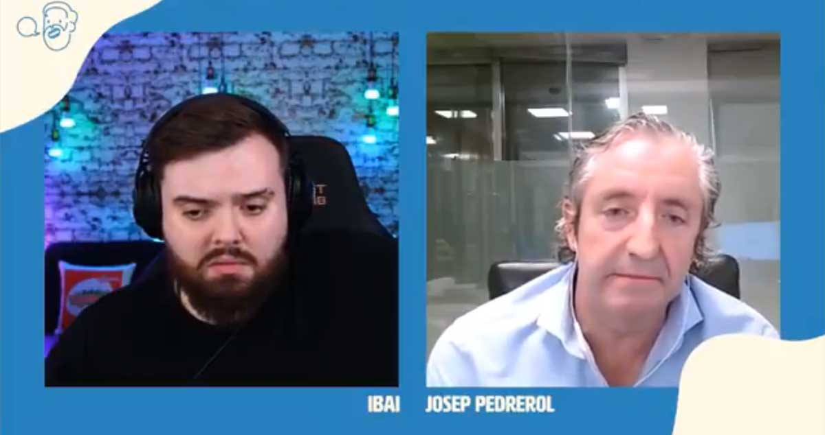 Pedrerol, en la entrevista con el 'youtuber' Ibai Llanos