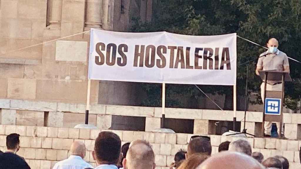 Concentración de la hostelería de Lleida / TWITTER