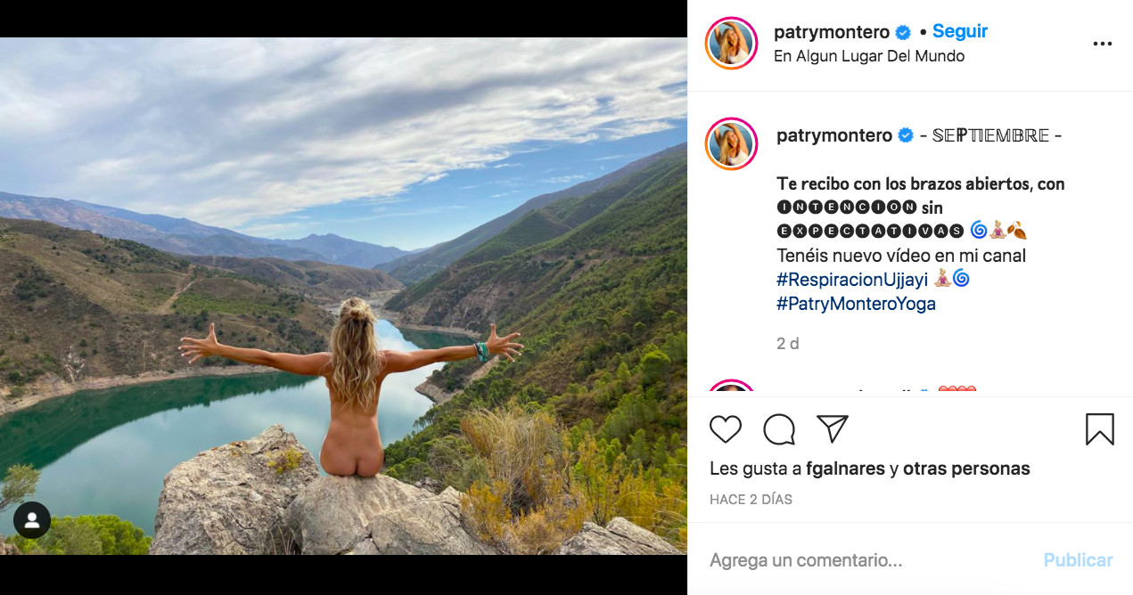 Patricia Montero se marca un desnudo integral en plena naturaleza / INSTAGRAM