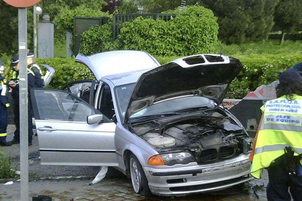 Así quedó el coche de Marcos Alonso tras un fatídico accidente / REDES