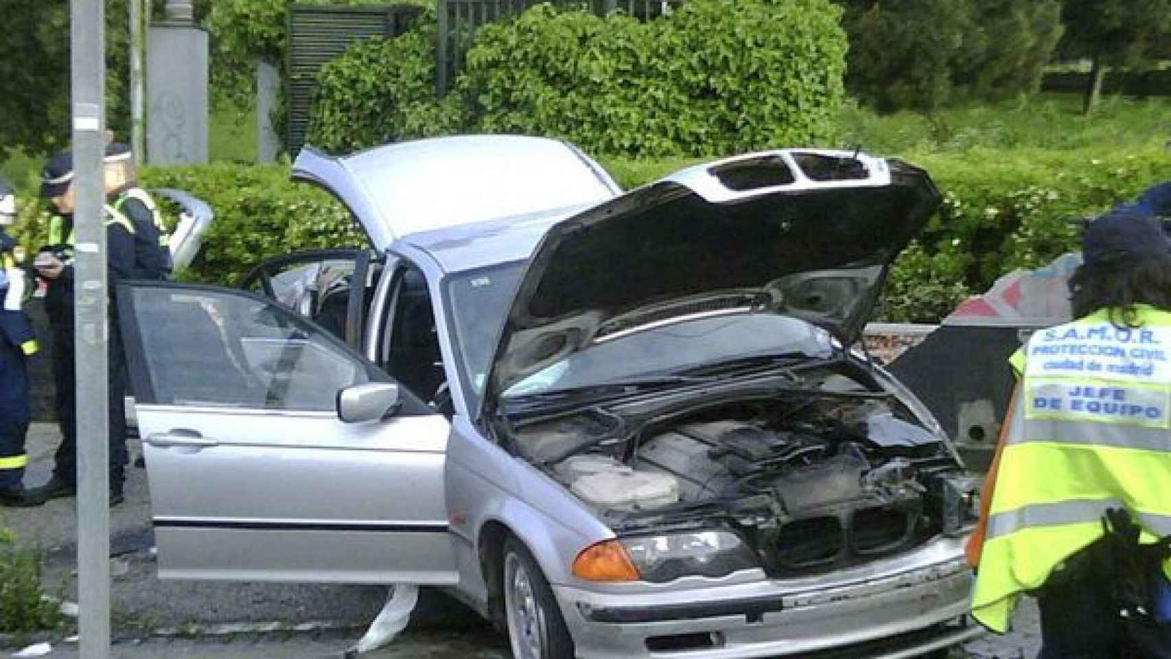 Así quedó el coche de Marcos Alonso tras un fatídico accidente / REDES