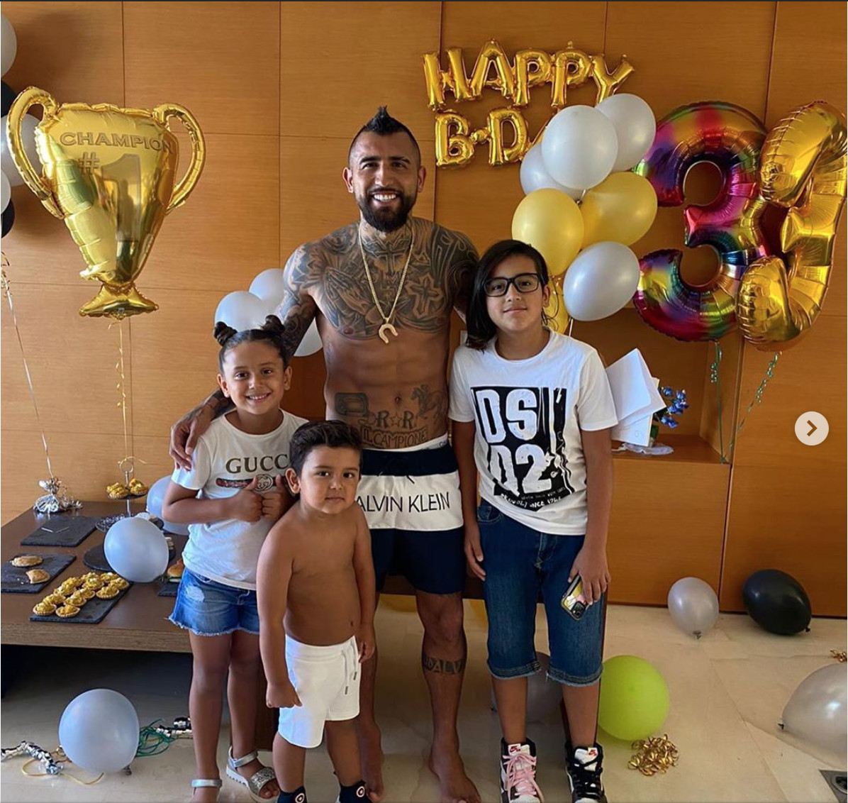 Arturo Vidal celebra su cumpleaños