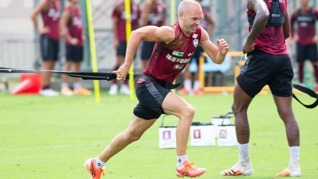 Andrés Iniesta durante un entrenamiento /REDES