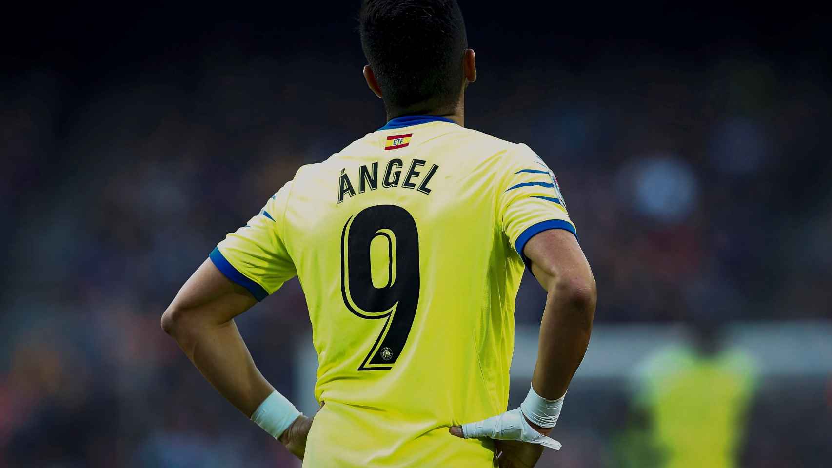 Ángel en una acción del Barça-Getafe / EFE