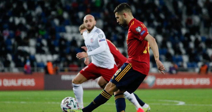 Jordi Alba jugando contra Georgia / RFEF