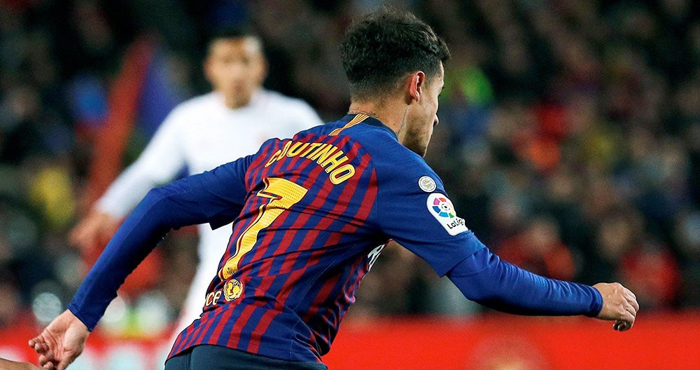 Coutinho, en acción durante un partido del Barça en el Camp Nou / EFE